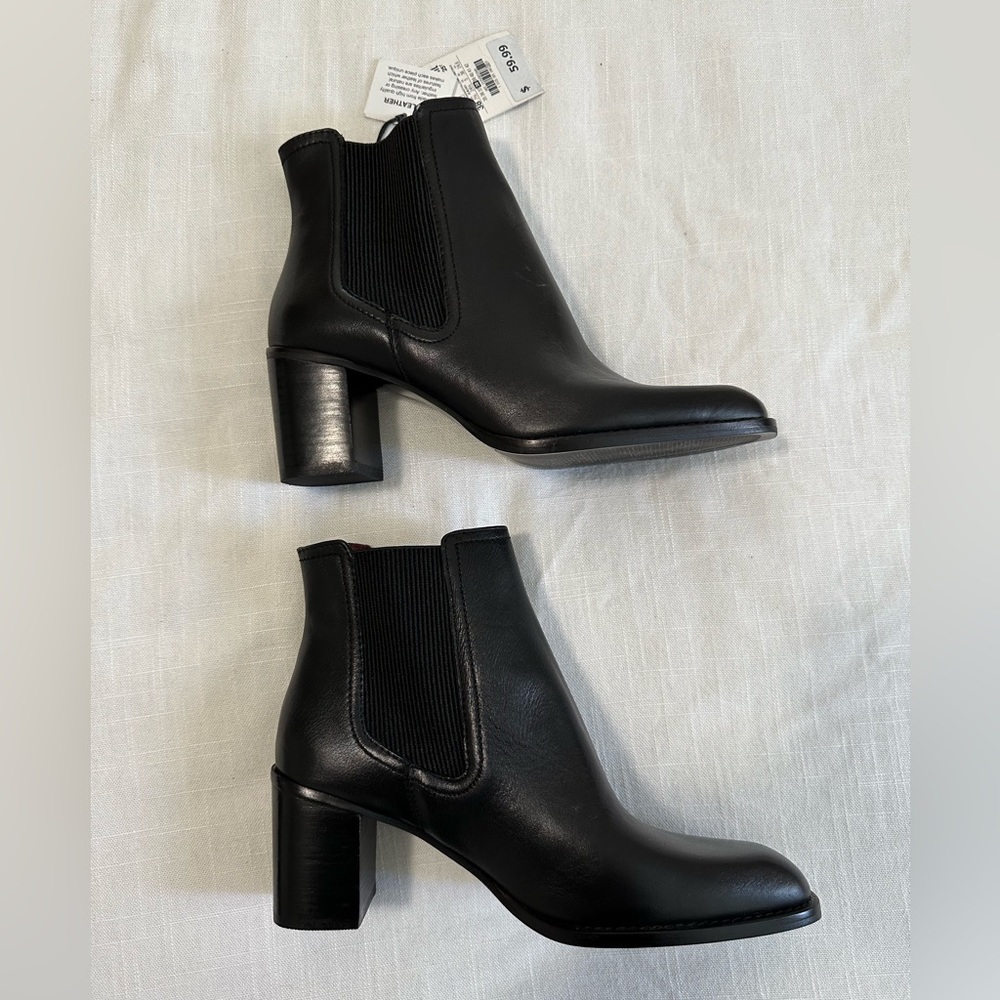 Brand new leather booties
